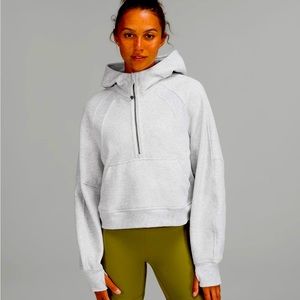 LULULEMON OVERSIZED HOODED HALF ZIP SCUBA - Gray - XS/S